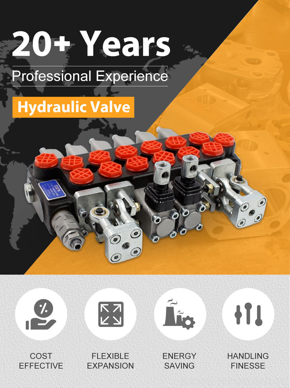 Monoblock Directional Valve with 6 Spools | Factory Direct & Customizable detailed image